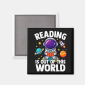 Lezen is een buitenaardse grappige boekenliefhebbe magneet (Voorkant / Achterkant)