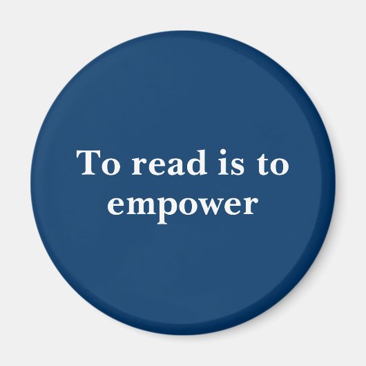 Lezen is een empowerment/boekovers/lezen magneet (Voorkant)