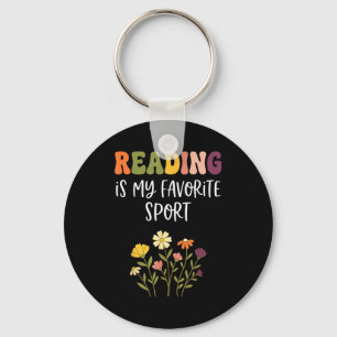Lezen is favoriete sport grappig boek liefhebber g sleutelhanger