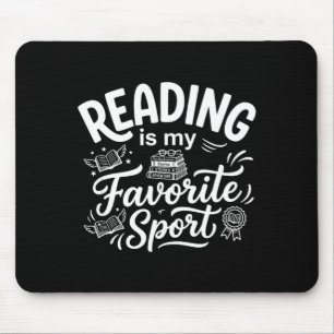 Lezen is favoriete sport grappige bibliothecaris b muismat