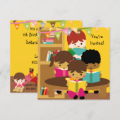 Lezen is Fun Birthday Invitation Kaart (Voorkant / Achterkant)