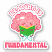 Lezen is fundamenteel! Offertes slepen Sticker (Voorkant)