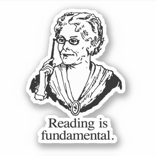 Lezen is fundamenteel sticker (Voorkant)