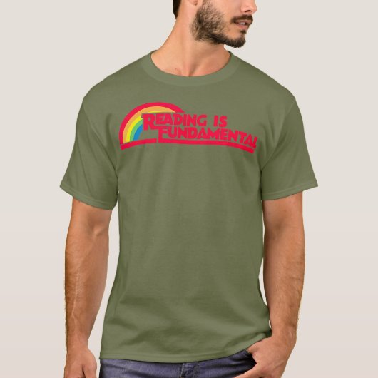 Lezen is fundamentele regenboog t-shirt (Voorkant)