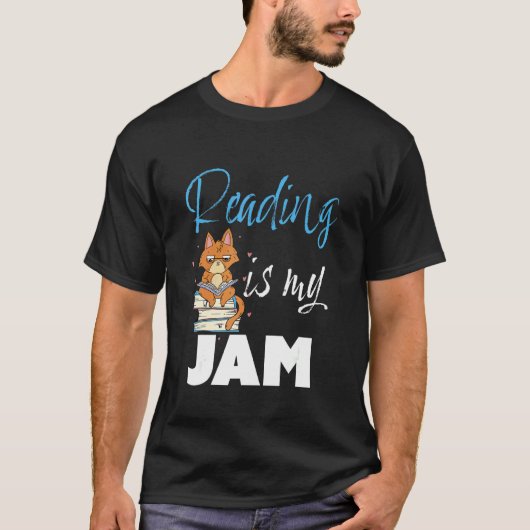 Lezen Is Lekker Kat Lees Leraar T-shirt (Voorkant)