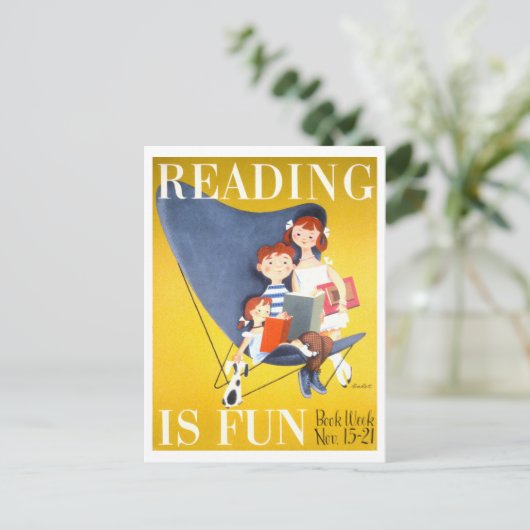  "Lezen is leuk" Boek Week Poster Briefkaart (Staand voorkant)