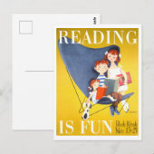  "Lezen is leuk" Boek Week Poster Briefkaart (Voorkant / Achterkant)