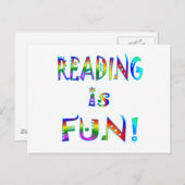 Lezen is leuk briefkaart (Voorkant / Achterkant)