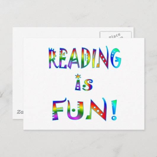 Lezen is leuk briefkaart (Voorkant / Achterkant)