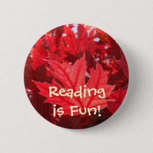 Lezen is leuk! knopen school kinderen lezen Blader Ronde Button 5,7 Cm
