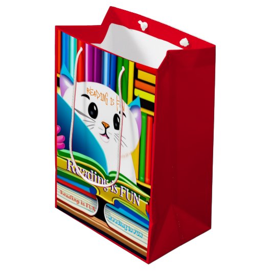 Lezen is leuk medium cadeauzakje (Voorkant Gekanteld)