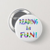 Lezen is leuk ronde button 5,7 cm (Voorkant /achterkant)