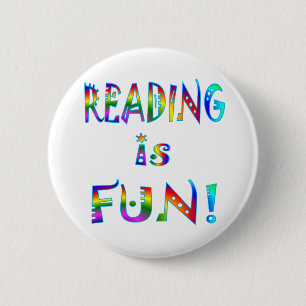 Lezen is leuk ronde button 5,7 cm