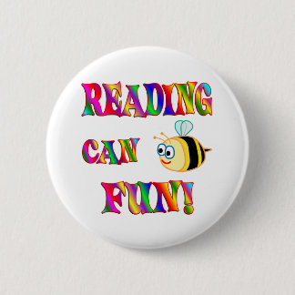 Lezen is leuk ronde button 5,7 cm