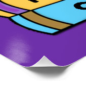 Lezen is leuk schattig boek liefdevolle alien perfect poster (Hoek)