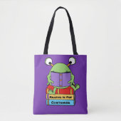Lezen is leuk schattig boek liefdevolle alien tote bag (Voorkant)