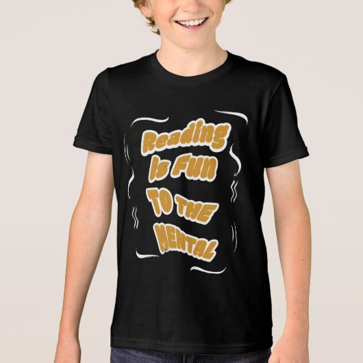 Lezen is leuk voor het mentale Tri-Blend shirt (Voorkant)