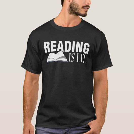 Lezen is lezen t-shirt (Voorkant)