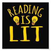 Lezen is Lit English Language Teacher Student Foto Afdruk (Voorkant)