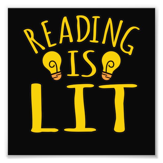 Lezen is Lit English Language Teacher Student Foto Afdruk (Voorkant)