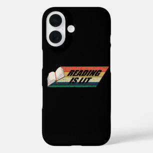 Lezen Is Lit - Lezen Boeken Vintage Retro  iPhone 16 Hoesje