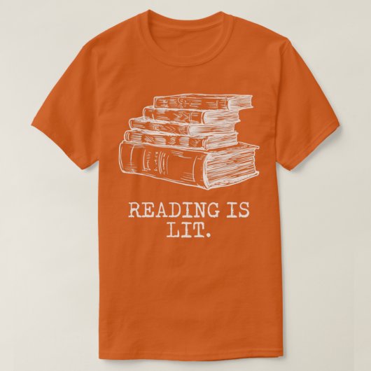 Lezen is Lit met Books Funny Meme T-shirt (Design voorkant)