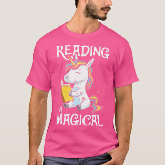 Lezen Is Magisch Boek Liefhebber Eenhoorn Engelse T-shirt