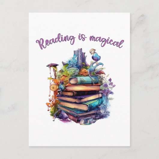 Lezen is Magisch Briefkaart (Voorkant)