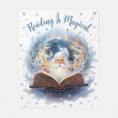 Lezen is Magisch Sneeuwvlokontwerp Fleece Deken (Voorkant)