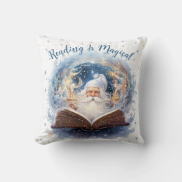 Lezen is magisch sneeuwvlokontwerp kussen