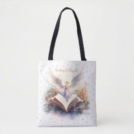 Lezen is magisch sneeuwvlokontwerp tote bag