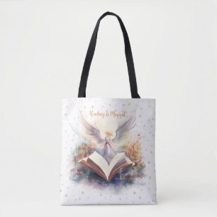 Lezen is Magisch Sneeuwvlokontwerp Tote Bag