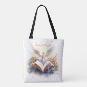 Lezen is magisch sneeuwvlokontwerp tote bag (Achterkant)