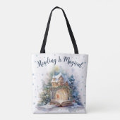 Lezen is magisch sneeuwvlokontwerp tote bag (Achterkant)