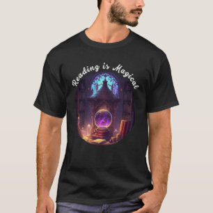 Lezen is Magische Bibliotheek Boekworm Leraar Weeg T-shirt