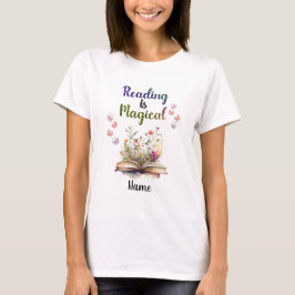 Lezen is Magische Boek Liefhebbers Quote Trendy Wh T-shirt