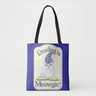 Lezen is Magische Kat Pret Boekenwurm Slogan Tote Bag