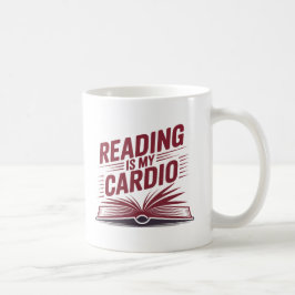 Lezen is mijn Cardio Bold Red boekliefhebber Koffiemok