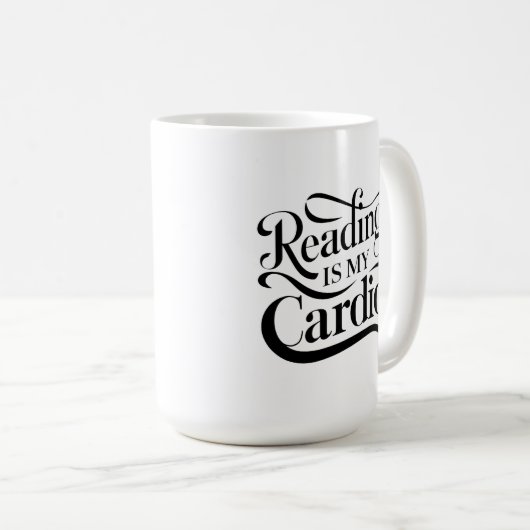 Lezen is mijn cardio - leuke leraar koffiemok (Voorkant rechts)
