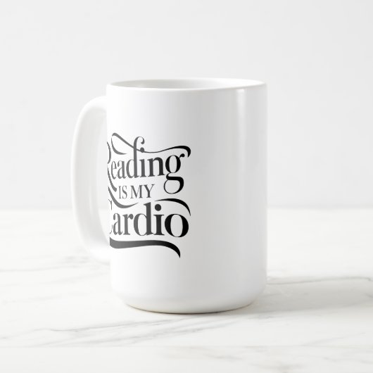 Lezen is mijn cardio - leuke leraar koffiemok (Voorkant links)