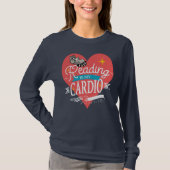 Lezen is mijn cardio rode hart wasbeer t-shirt (Voorkant)