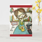 Lezen is mijn ding - Blanco Kaart notitie (Gele Bloem)