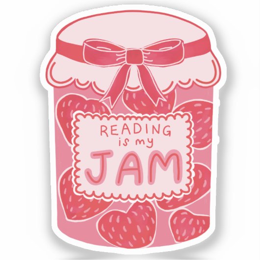 Lezen is mijn ding boek liefhebber sticker (Voorkant)