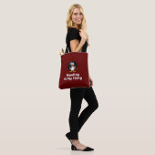 Lezen Is Mijn Ding Pinguïn Grappig Lezen Tote Bag (Op model)