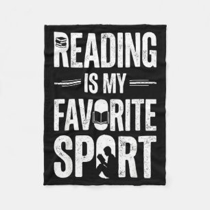 Lezen is mijn favoriete sport grappige boekenliefh fleece deken