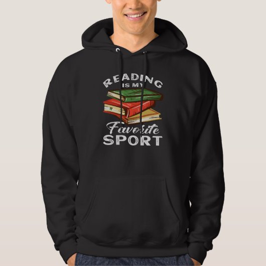 Lezen is mijn favoriete sport hoodie (Voorkant)