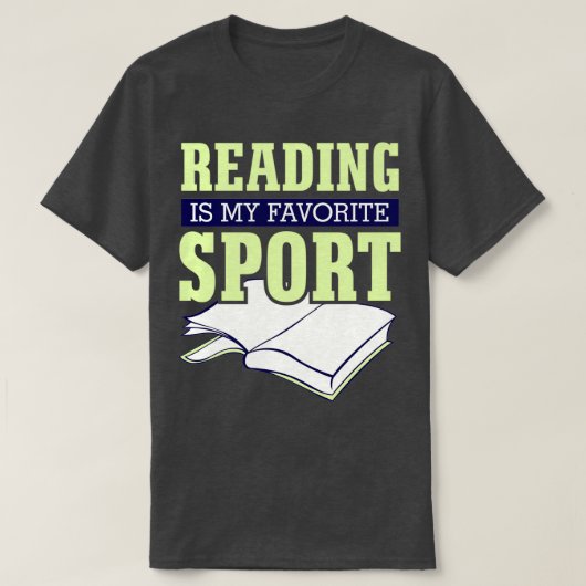 Lezen is mijn favoriete sport t-shirt (Design voorkant)