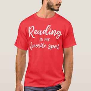 Lezen is mijn favoriete sportboek lezen t-shirt