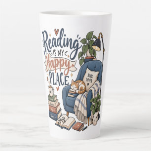 Lezen Is Mijn Gelukkige Plek – Cozy Boekliefhebber Latte Mok
