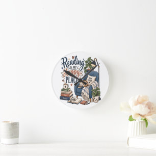 Lezen Is Mijn Gelukkige Plek – Cozy Boekliefhebber Ronde Klok